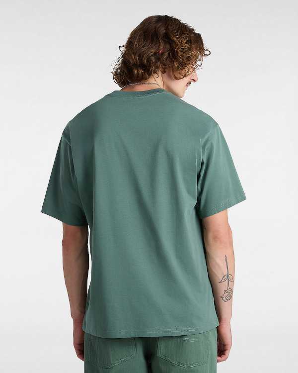 Green Vans Essential Loose Men T Shirts | VN6792184