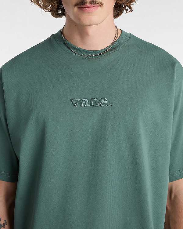 Green Vans Essential Loose Men T Shirts | VN6792184