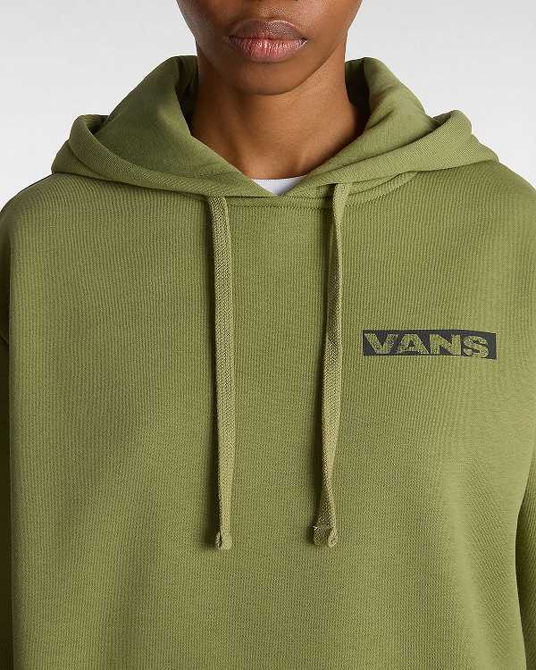 Green Vans Firemade Bloussant Women Hoodie | VN4962853