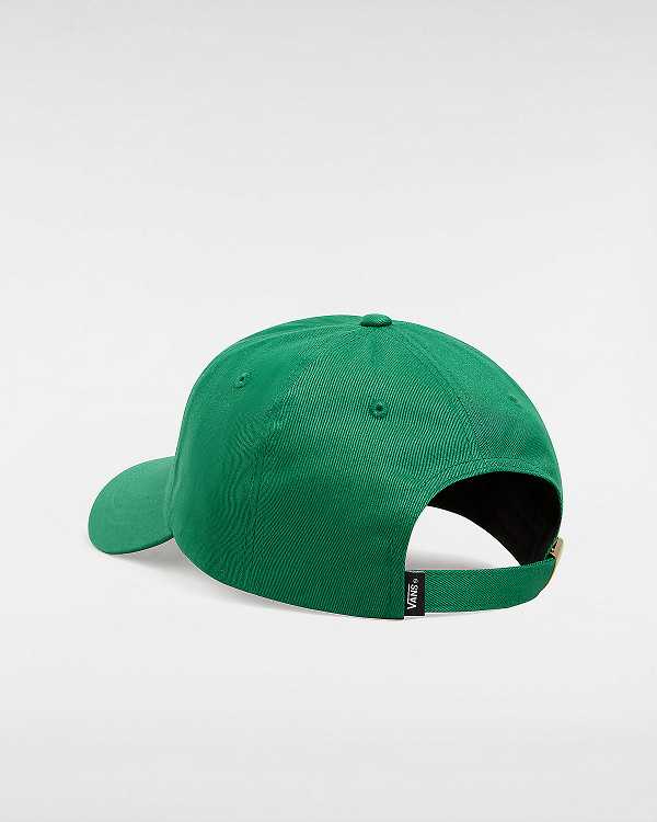 Green Vans Half Box Curved Bill Jockey Unisex Hats | VN5901642