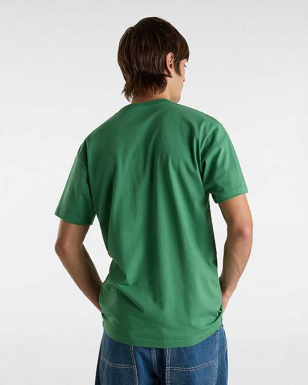 Green Vans Hi Stretch Men T Shirts | VN6253971