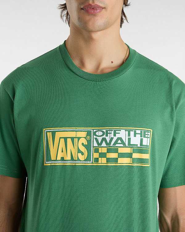 Green Vans Hi Stretch Men T Shirts | VN6253971