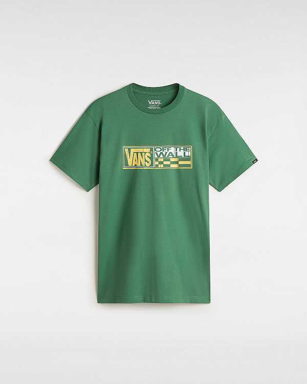 Green Vans Hi Stretch Men T Shirts | VN6253971