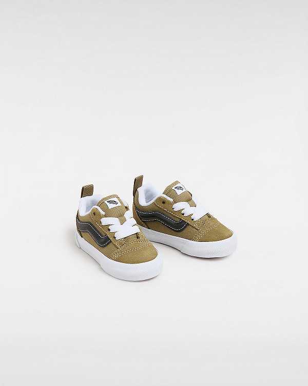 Green Vans Knu Skool Elastic Lace (1-4 Years) Kids' Sneakers | VN6901723