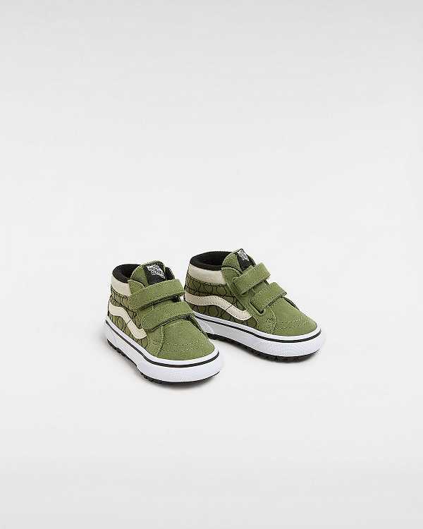 Green Vans MTE Sk8-Mid Reissue Hook and Loop (1-4 Years) Kids' Sneakers | VN7512493