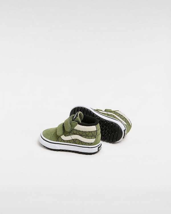 Green Vans MTE Sk8-Mid Reissue Hook and Loop (1-4 Years) Kids' Sneakers | VN7512493