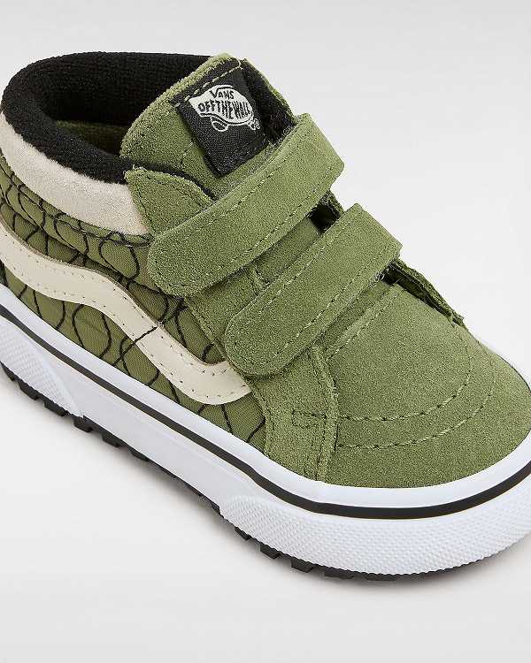 Green Vans MTE Sk8-Mid Reissue Hook and Loop (1-4 Years) Kids' Sneakers | VN7512493