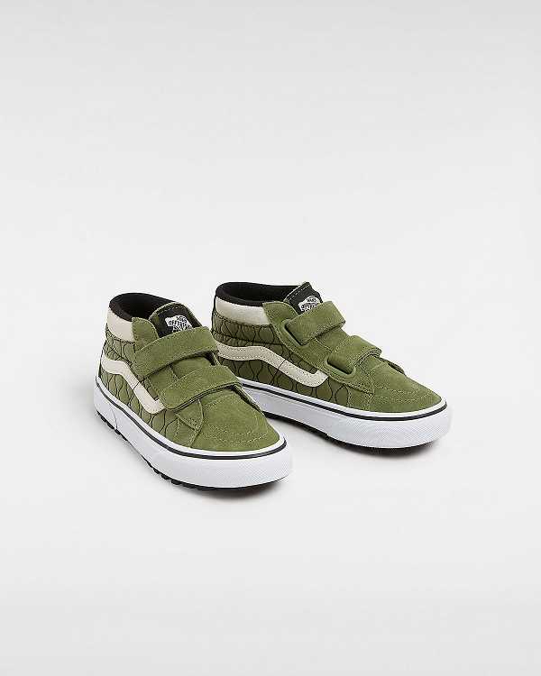 Green Vans MTE Sk8-Mid Reissue Hook and Loop (4-8 years) Kids' Sneakers | VN2843751