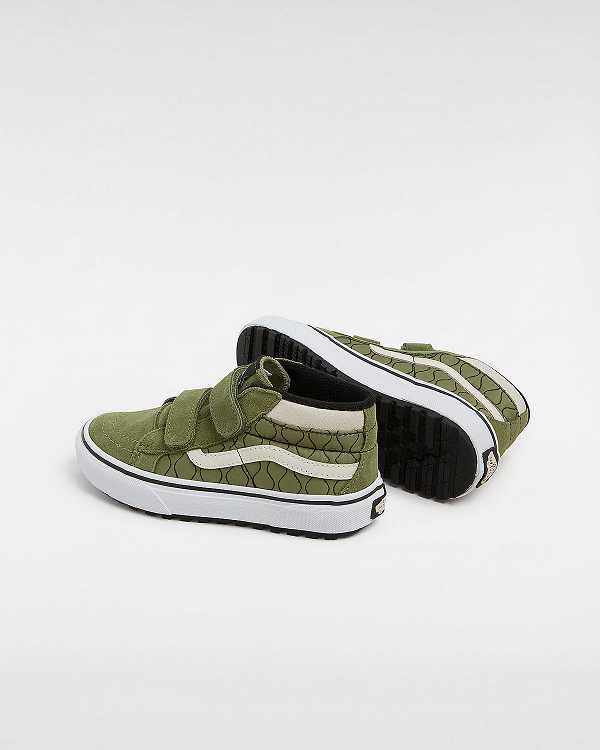 Green Vans MTE Sk8-Mid Reissue Hook and Loop (4-8 years) Kids' Sneakers | VN2843751