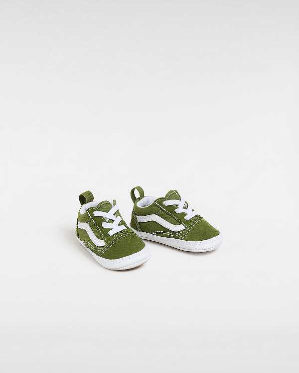 Green Vans Old Skool Crib (0-1 Years) Kids' Sneakers | VN1403782