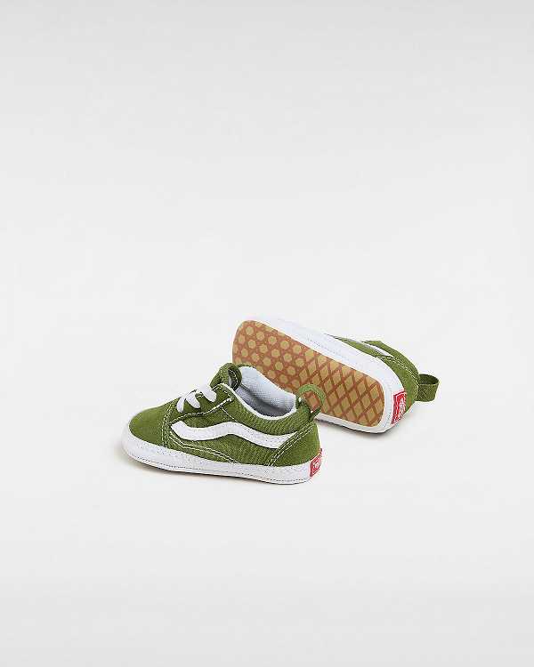 Green Vans Old Skool Crib (0-1 Years) Kids' Sneakers | VN1403782