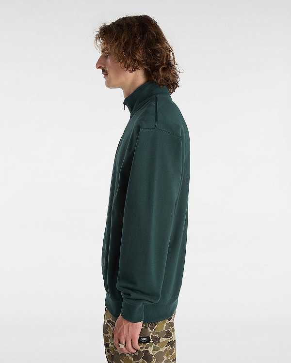 Green Vans Original Standards Loose Quarter Men Sweatshirt | VN7320498