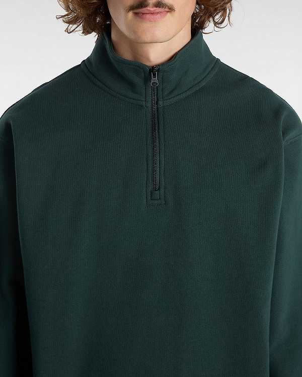 Green Vans Original Standards Loose Quarter Men Sweatshirt | VN7320498