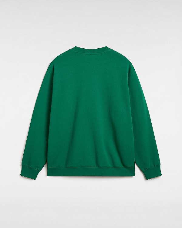 Green Vans Original Standards Varsity Loose Crew Women Sweatshirt | VN3851609