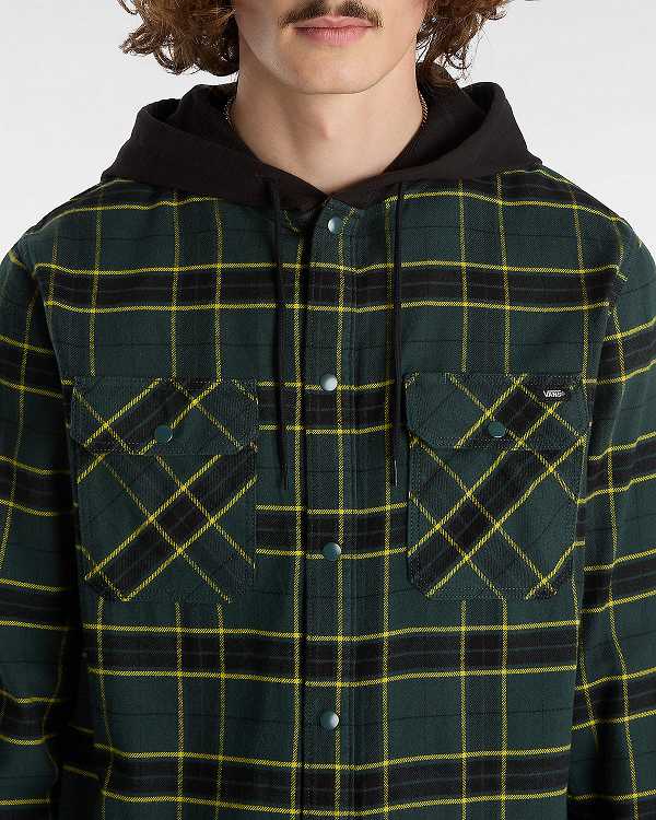 Green Vans Parkway Men Shirts | VN2610879