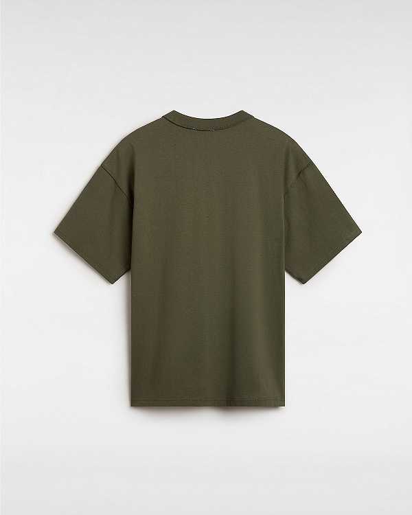 Green Vans Premium Clash Short Sleeve Men T Shirts | VN5728316