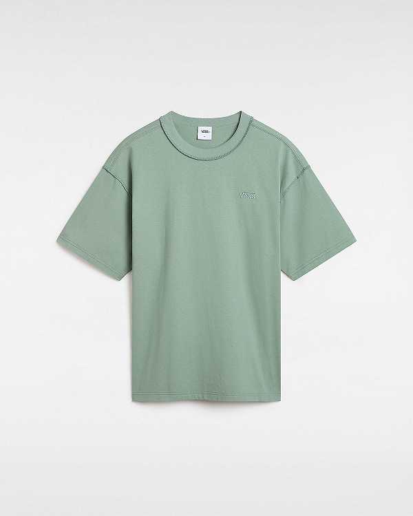 Green Vans Premium Short Sleeve Men T Shirts | VN1692385