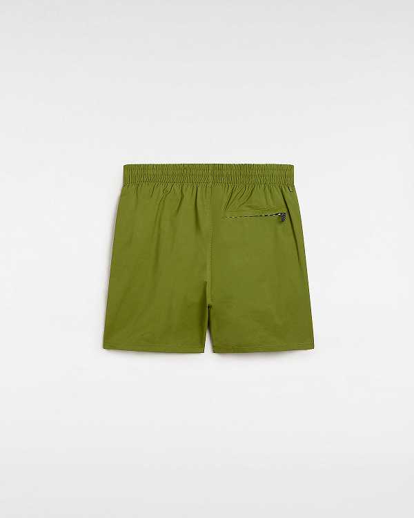 Green Vans Primary Solid Elastic Men Boardshorts | VN2458769