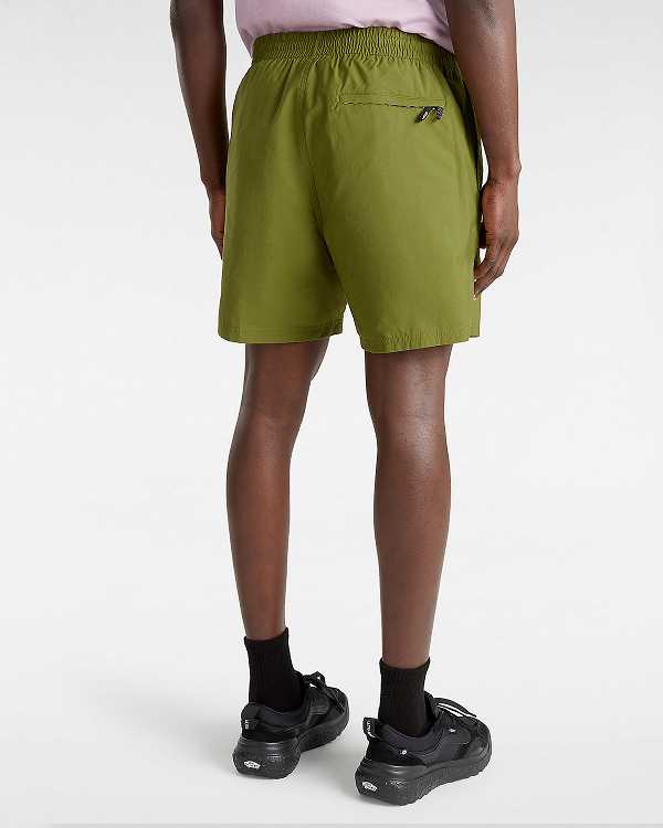 Green Vans Primary Solid Elastic Men Boardshorts | VN2458769