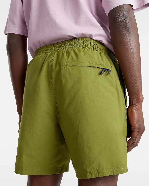 Green Vans Primary Solid Elastic Men Boardshorts | VN2458769