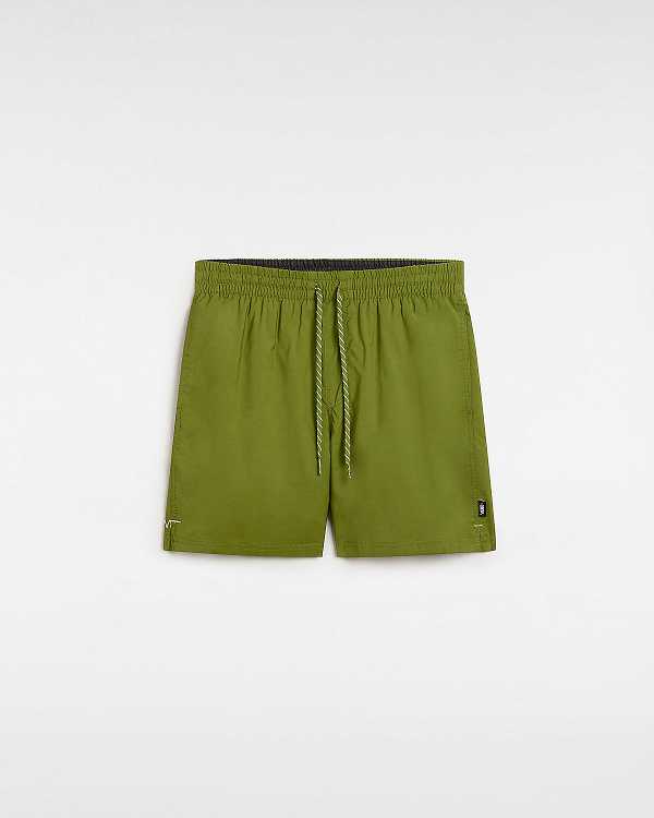 Green Vans Primary Solid Elastic Men Boardshorts | VN2458769