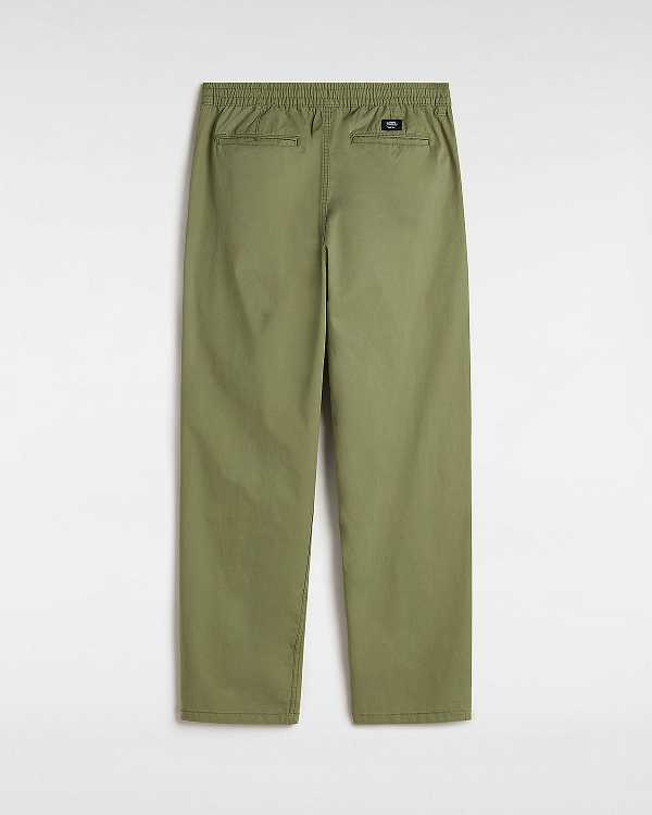 Green Vans Range Baggy Tapered Elastic Waist Men Pants | VN6851724