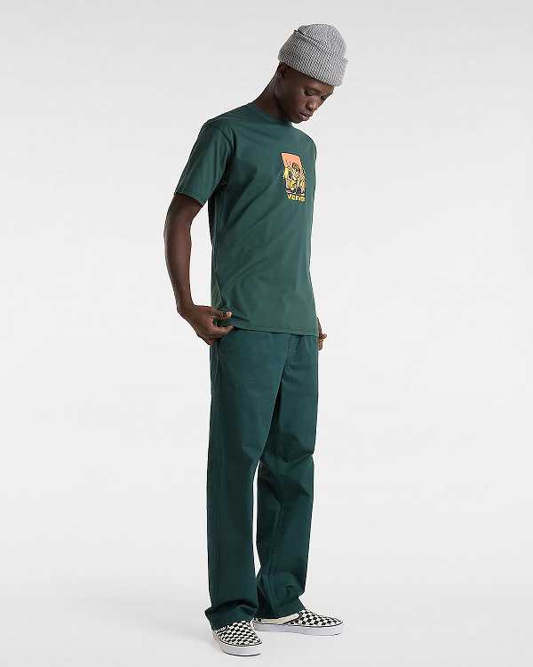 Green Vans Range Relaxed Elastic Men Pants | VN5069472