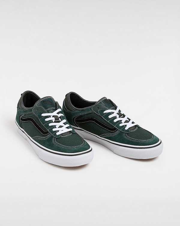 Green Vans Rowley Men Skate Shoes | VN7023946