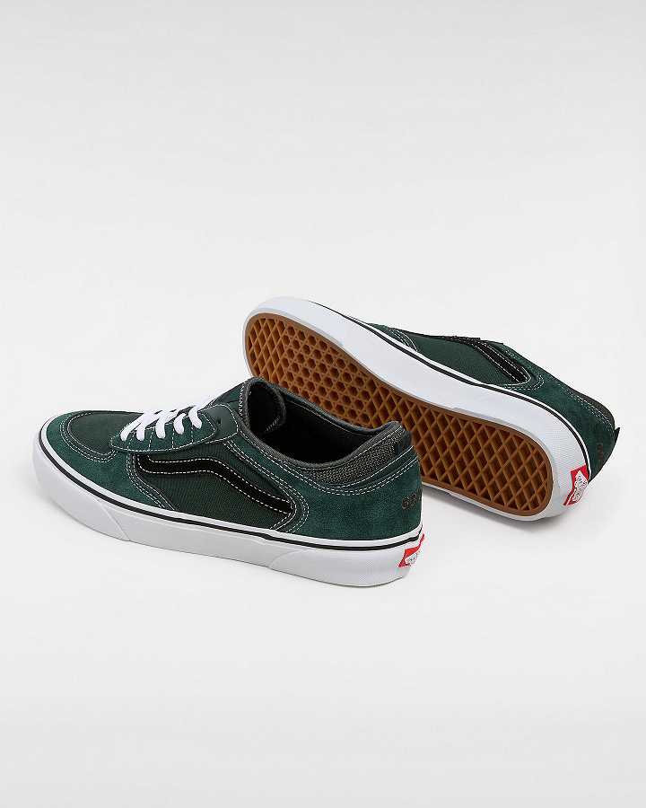 Green Vans Rowley Men Skate Shoes | VN7023946