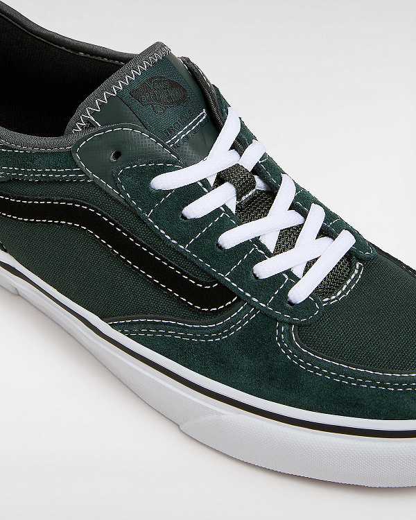 Green Vans Rowley Men Skate Shoes | VN7023946