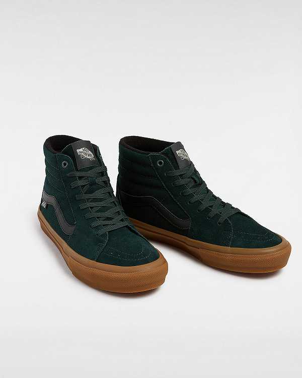 Green Vans Sk8-Hi Men Skate Shoes | VN4029761