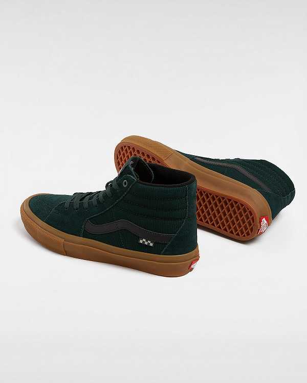 Green Vans Sk8-Hi Men Skate Shoes | VN4029761