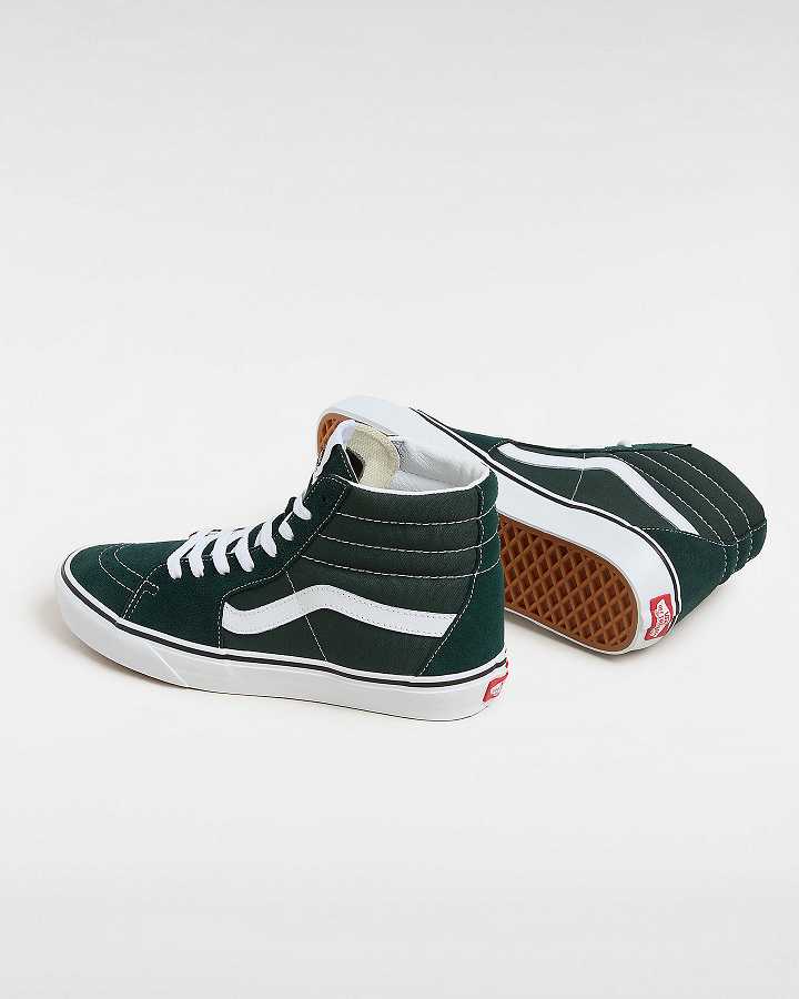 Green Vans Sk8-Hi Men Skate Shoes | VN7369814