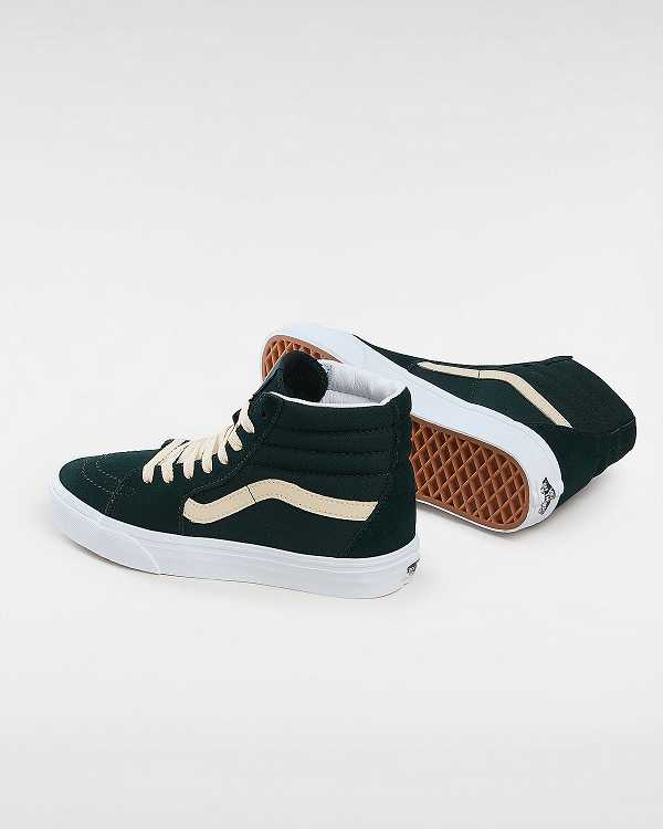 Green Vans Sk8-Hi Suede Men Skate Shoes | VN3178492