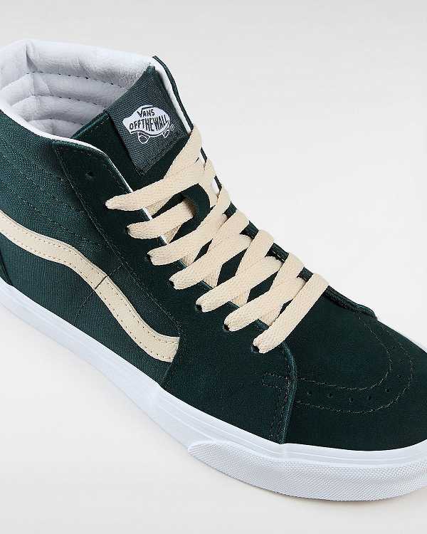 Green Vans Sk8-Hi Suede Men Skate Shoes | VN3178492