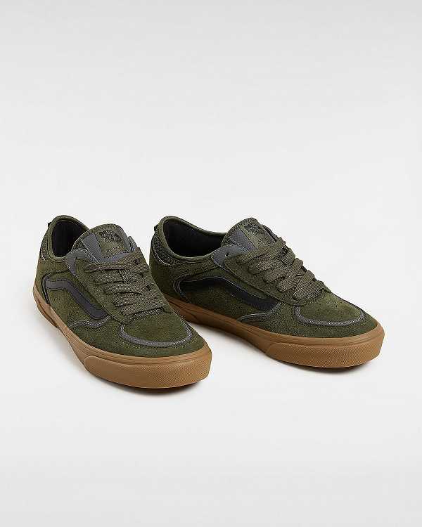 Green Vans Skate Rowley Men Sneakers | VN9263018