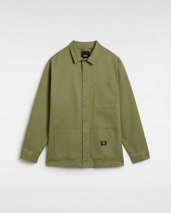 Green Vans Westfield Shacket Men Shirts | VN8312560