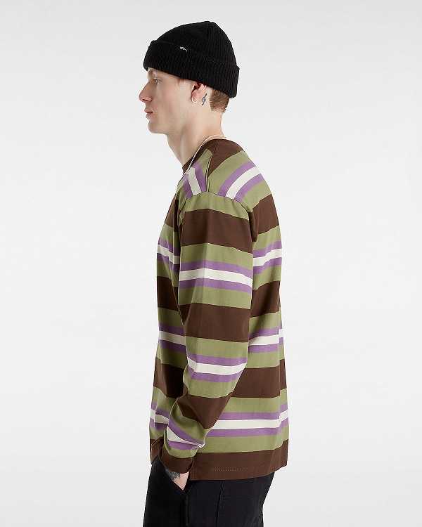 Green Vans Wilton Long Sleeve Knit Men T Shirts | VN9265347