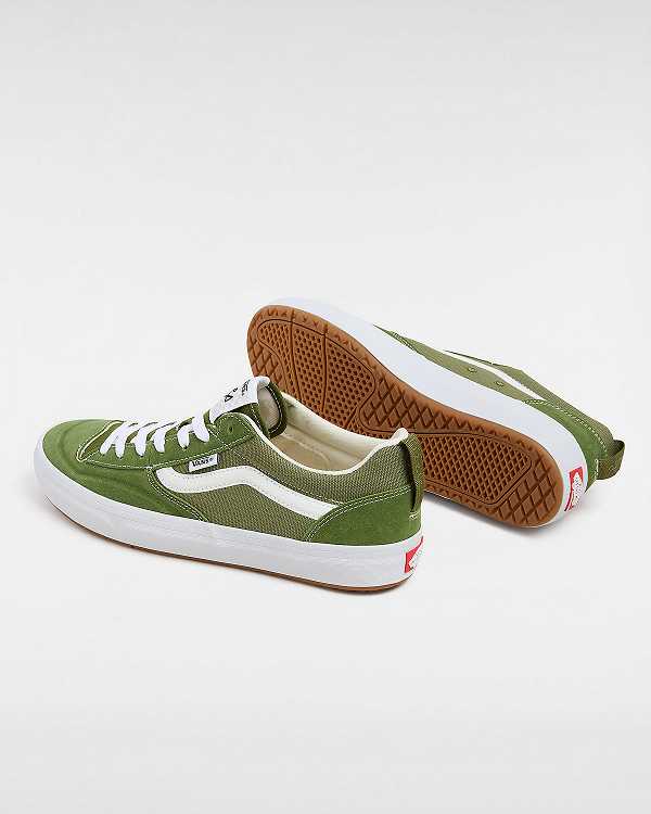 Green / White Vans Lizzie Low Men Skate Shoes | VN7089453