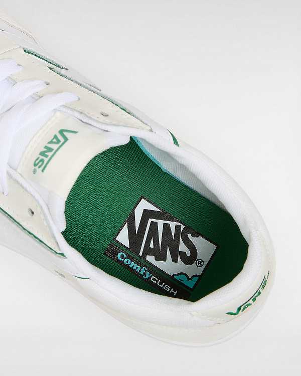 Green / White Vans Lowland ComfyCush Men Tennis Shoes | VN9704125