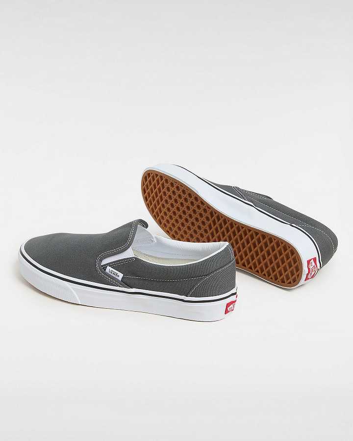 Grey Vans Canvas Classic Women Slip On Shoes | VN5374168