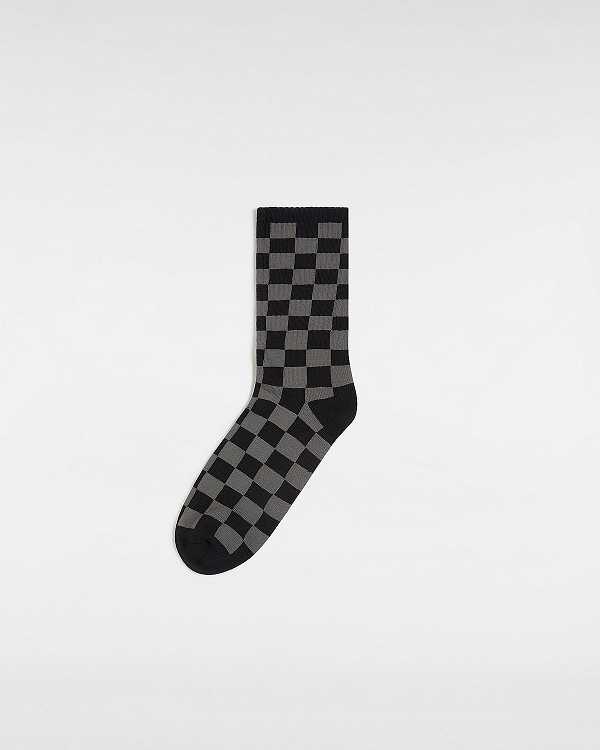 Grey Vans Checkerboard Crew (1 Pair) Unisex Socks | VN9786153