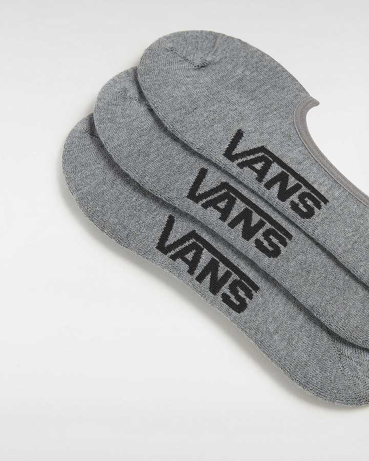 Grey Vans Classic No Show (3 pairs) Unisex Socks | VN3914065