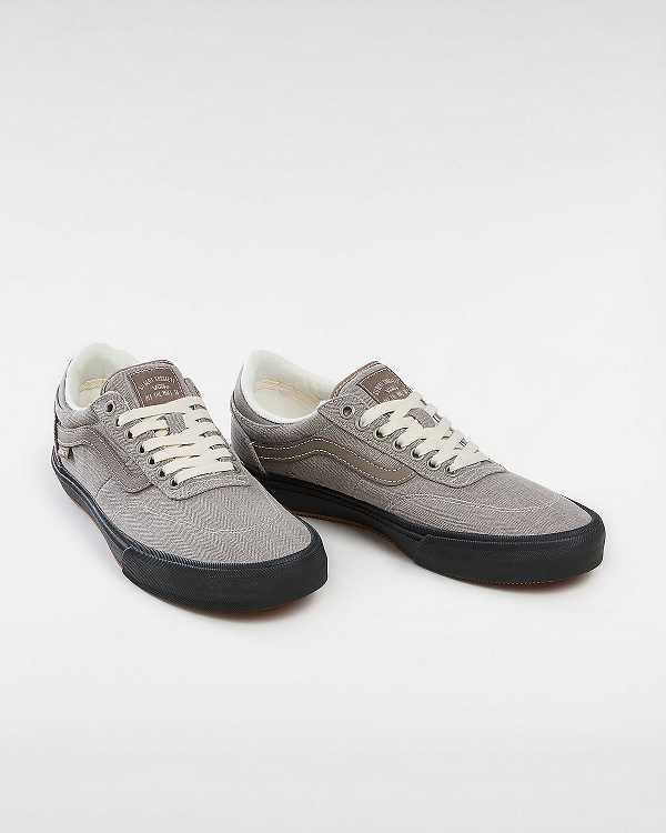 Grey Vans Gilbert Crockett Herringbone Women Skate Shoes | VN0368715