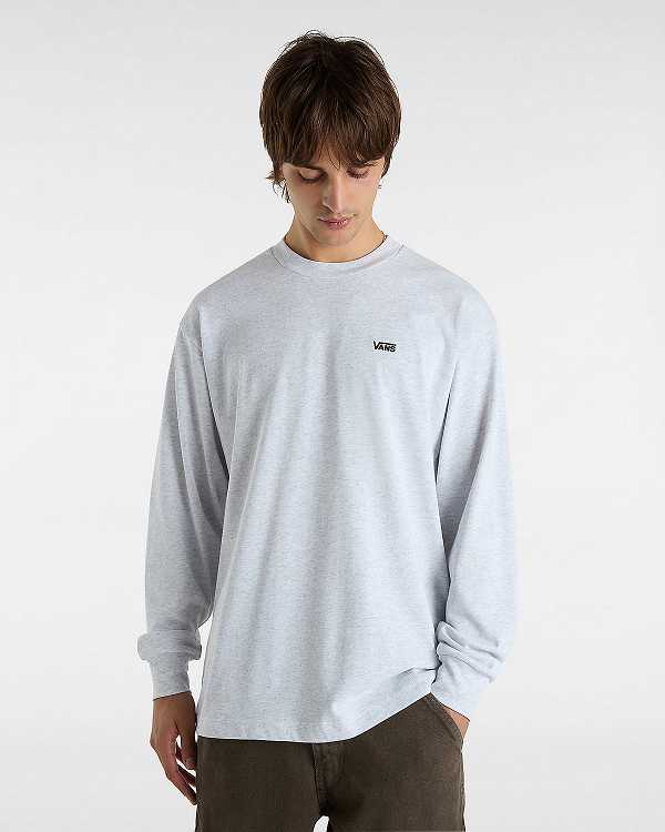 Grey Vans Left Chest Embroidered Logo Men T Shirts | VN4527083