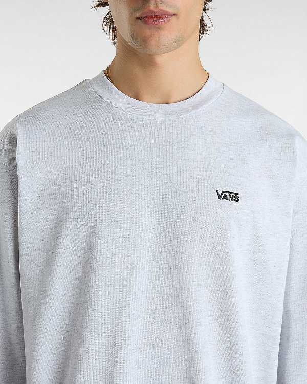 Grey Vans Left Chest Embroidered Logo Men T Shirts | VN4527083