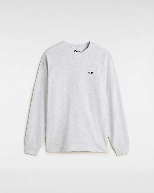 Grey Vans Left Chest Embroidered Logo Men T Shirts | VN4527083