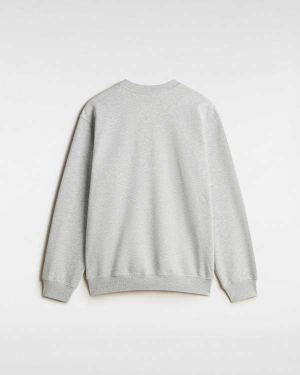 Grey Vans Left Chest Embroidered Logo Men Sweatshirt | VN1675408