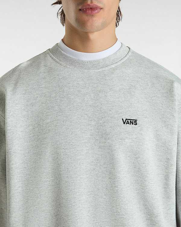 Grey Vans Left Chest Embroidered Logo Men Sweatshirt | VN1675408