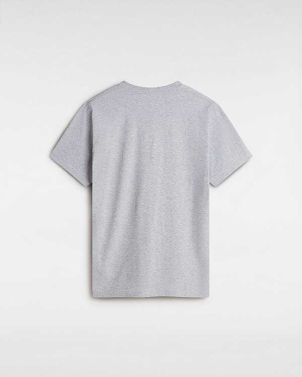 Grey Vans Left Chest Logo Men T Shirts | VN4835107